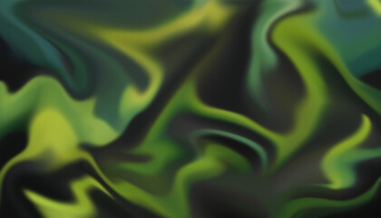 Abstract black and green smudge technique, illustration.