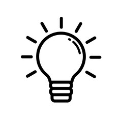 Fototapeta premium glowing light bulb - vector icon