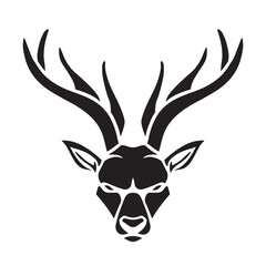 Vector Illustration of Deer Head Logo Art
