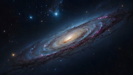 Obraz premium Galaxy background, Ai generated.