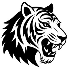 tiger head logo icon vector illustration