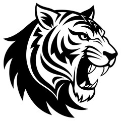 tiger head logo icon vector illustration