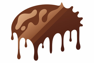 chocolate drizzle silhouette vector illustration