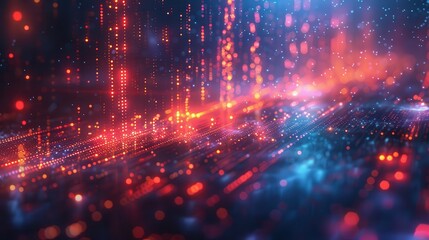 Fototapeta premium Abstract Visualization of Artificial Intelligence Technology in the Future. Generative AI