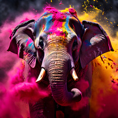elephant holi