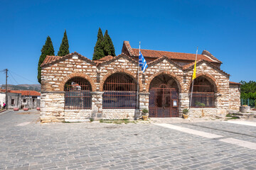 Typical Street and building at town of Arta, Greece