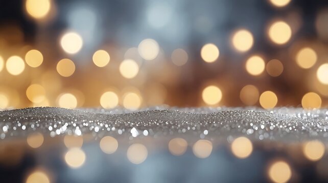Abstract illustration shiny silver bokeh lights background suitable for celebration, festivals and anniversaries banners