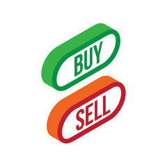 Buy sell flat vector design