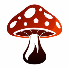 Mushroom Vector on White Background: Natural Elegance