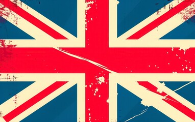 Fototapeta premium A British flag with a red cross on it
