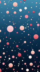 Fototapeta premium Pink Circles Dots on Blue Background, Abstract Image, Texture, Pattern Background, Wallpaper, Background, Cell Phone Cover and Screen, Smartphone, Computer, Laptop, 9:16 and 16:9 Format - PNG