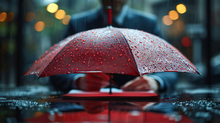 rainy day in the rain