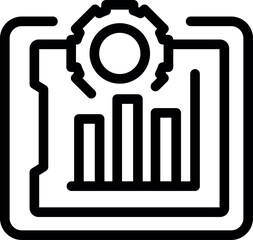 Software is generating a business analysis, showing positive results with growing charts