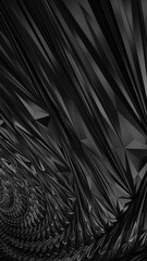 Obraz premium 3d Abstract black background. Low poly triangle. 3d rendering illustration not AI