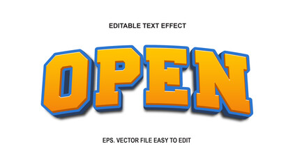 Editable text effect 3d style modern template