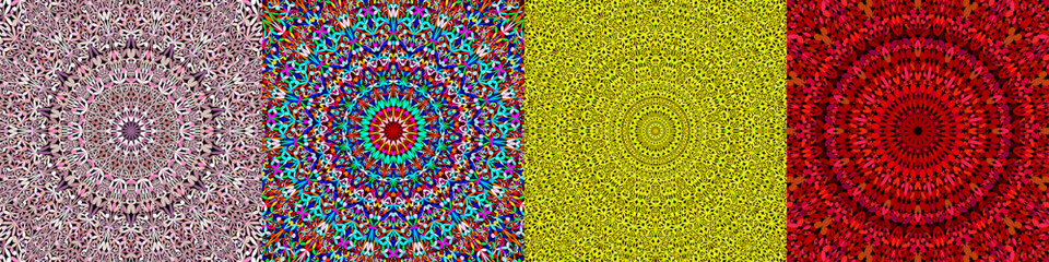 Obraz premium Geometric floral mandala background collection