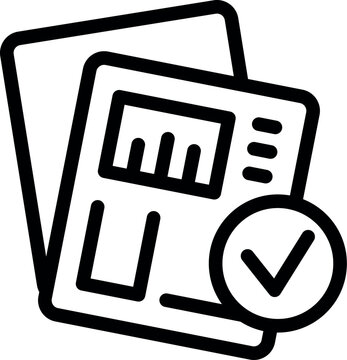 report with checkmark icon clip art preview