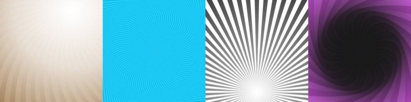 Abstract geometric ray burst background set