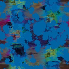 Naklejka premium Abstract seamless paint spots oil pattern for wrapping paper and fabrics