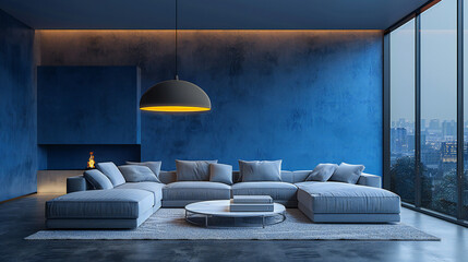 modern living room with sofa