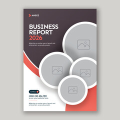 Brochure cover or annual report flyer for business agency