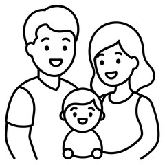 Mom and Dad Playing with Child silhouette vector illustration