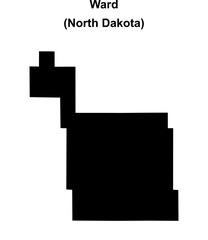 Ward County (North Dakota) blank outline map