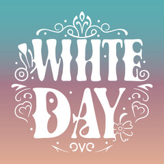 Japanese  white day vector banner design