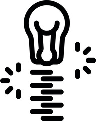 Light bulb is shining and moving fast, giving the idea of fast thinking and bright ideas