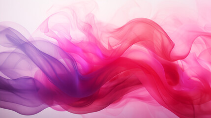Abstract magenta coloured smoke on background, illuminated and glowing.