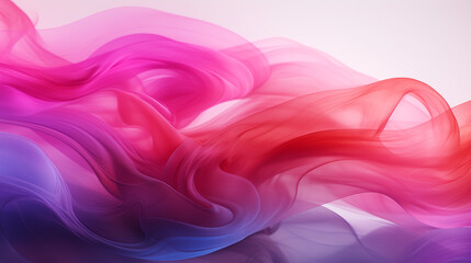 Abstract magenta coloured smoke on background, illuminated and glowing.