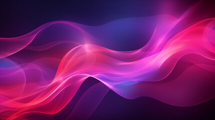 Abstract magenta coloured smoke on background, illuminated and glowing.