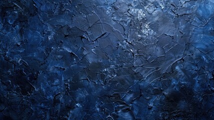 Decorative Stucco Wall Backdrop in Navy Blue with Texture for Design