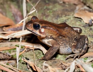 Naklejka premium Nature wildlife image of Spiny Slender Toad (Ansonia spinulifer).