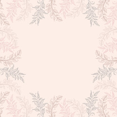 Foliage leaves frame border background