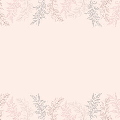 Vector design templates in simple modern style with copy space for text, foliage and leaves