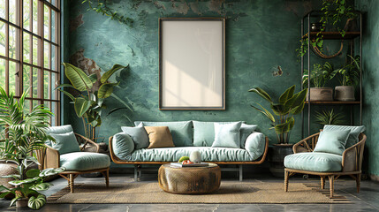 interior of a room with a sofa