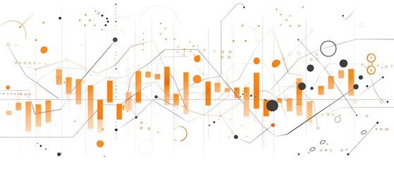 Financial trade concept. Stock market and exchange. Candle stick graph chart.