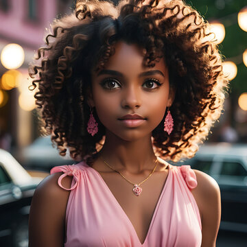 Vestido rosa de los 80s: Una chica afroamericana brilla en su graduaci&oacute;n