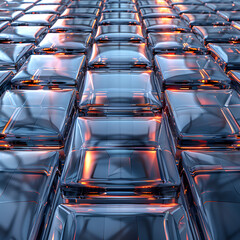 Obraz premium Abstract glass blocks, 3d geometric background design