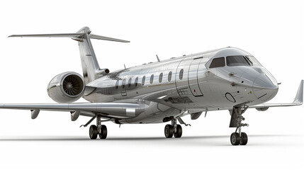 Fototapeta premium a close up of a private airplain under a studio light