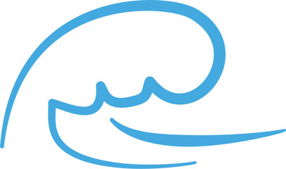 Blue Wave Lines Icon