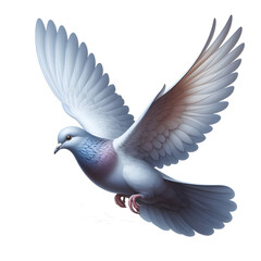 Obraz premium Dove Flying Isolated on transparent Background