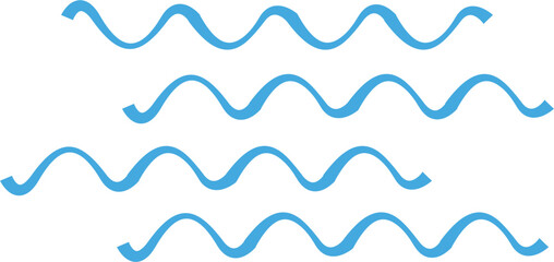 Blue Wave Lines Icon