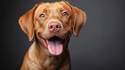 Portrait of a cute fluffy puppy dog looking directly at the camera, isolated against a transparent background. Highlights a funny and endearing moment, emphasizing the concept of a beloved pet.