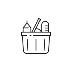 Vector Shopping Basket Logo Icon