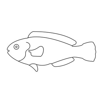 recommend clip art: fish icon hand draw vector