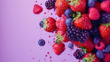 Discover the joy of a fruit explosion with every bite, packed with vitamins and the pure essence of natural sweetness with copy space