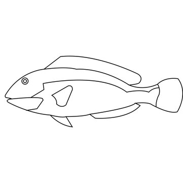 recommend clip art: fish icon hand draw vector