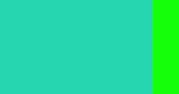 Simple transition animation. Modern purple, yellow and pink shapes transition in horizontal direction on green screen chroma key background.
